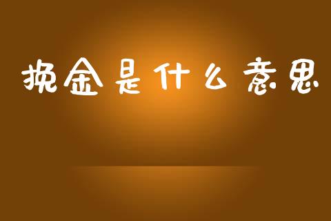 挽金是什么意思_https://wap.sdyuehang.cn_新股申购_第1张