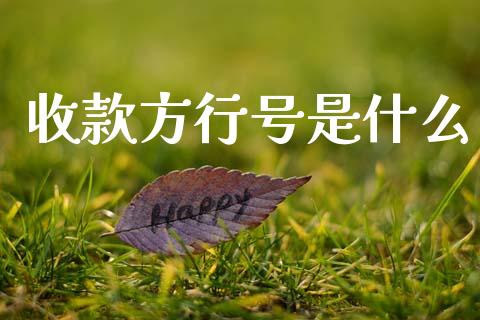 收款方行号是什么_https://wap.sdyuehang.cn_债券资讯_第1张