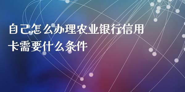 自己怎么办理农业银行信用卡需要什么条件_https://wap.sdyuehang.cn_新股申购_第1张