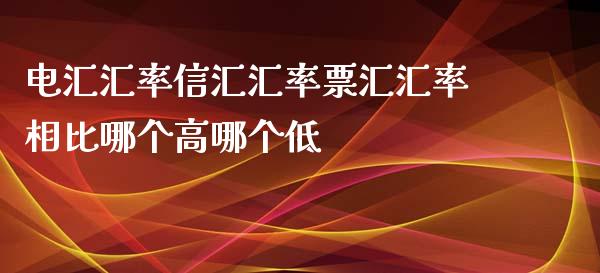 电汇汇率信汇汇率票汇汇率相比哪个高哪个低_https://wap.sdyuehang.cn_债券资讯_第1张