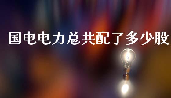 国电电力总共配了多少股_https://wap.sdyuehang.cn_美股行情_第1张