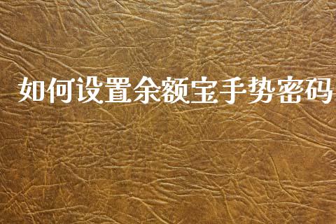 如何设置余额宝手势密码_https://wap.sdyuehang.cn_美股行情_第1张
