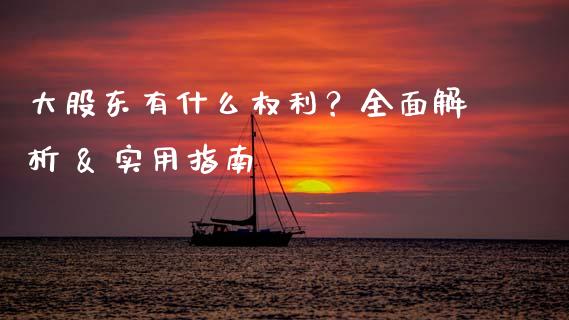 大股东有什么权利？全面解析 & 实用指南_https://wap.sdyuehang.cn_美股行情_第1张