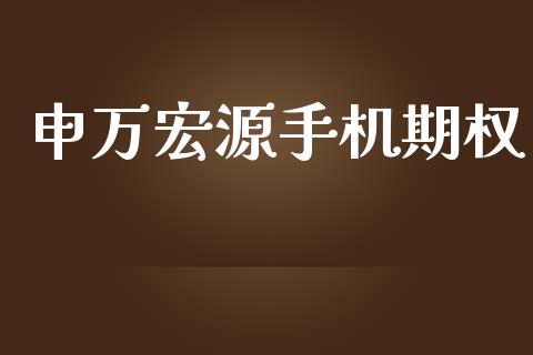 申万宏源手机期权_https://wap.sdyuehang.cn_产经新闻_第1张