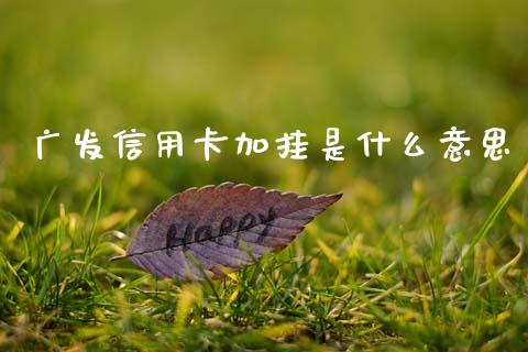 广发信用卡加挂是什么意思_https://wap.sdyuehang.cn_产经新闻_第1张