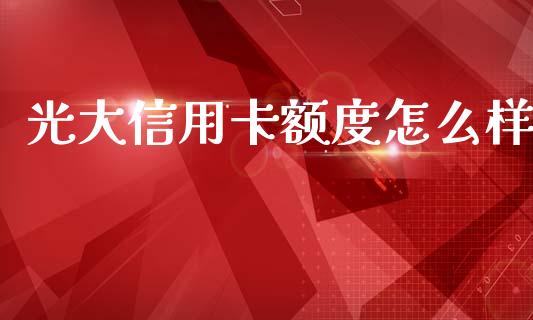 光大信用卡额度怎么样_https://wap.sdyuehang.cn_美股行情_第1张
