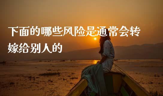 下面的哪些风险是通常会转嫁给别人的_https://wap.sdyuehang.cn_产经新闻_第1张