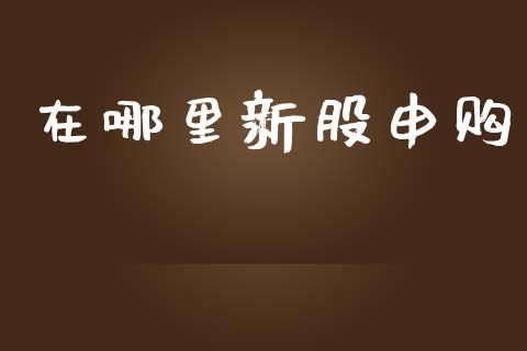 在哪里新股申购_https://wap.sdyuehang.cn_新股申购_第1张