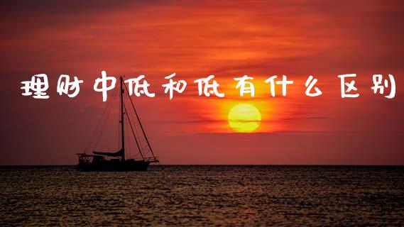 理财中低和低有什么区别_https://wap.sdyuehang.cn_债券资讯_第1张