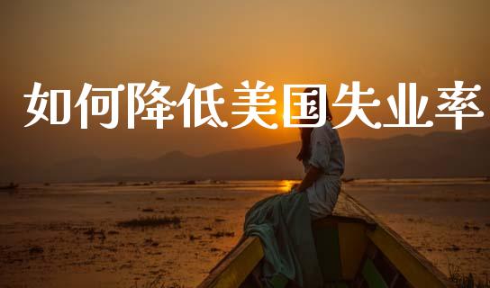 如何降低美国失业率_https://wap.sdyuehang.cn_美股行情_第1张