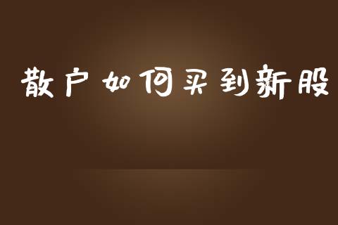 散户如何买到新股_https://wap.sdyuehang.cn_债券资讯_第1张