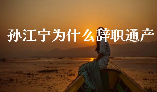 孙江宁为什么辞职通产_https://wap.sdyuehang.cn_债券资讯_第1张
