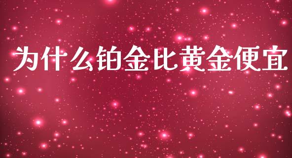 为什么铂金比黄金便宜_https://wap.sdyuehang.cn_美股行情_第1张