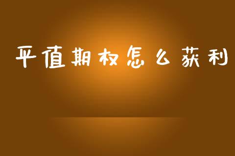 平值期权怎么获利_https://wap.sdyuehang.cn_美股行情_第1张