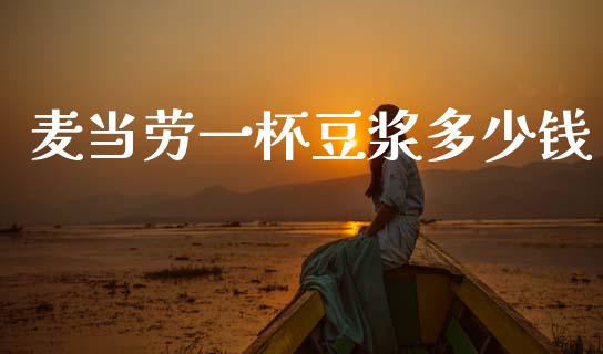 麦当劳一杯豆浆多少钱_https://wap.sdyuehang.cn_美股行情_第1张