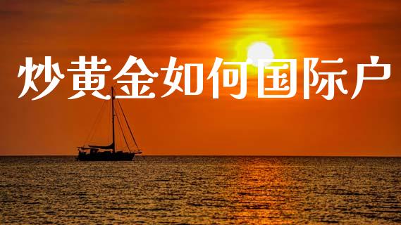 炒黄金如何国际户_https://wap.sdyuehang.cn_产经新闻_第1张