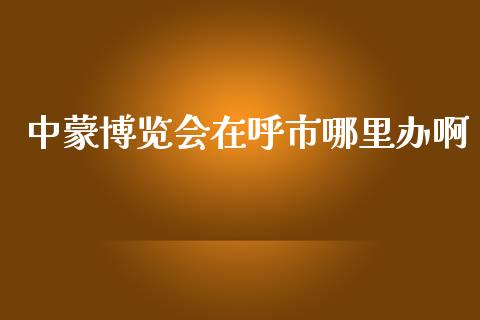中蒙博览会在呼市哪里办啊_https://wap.sdyuehang.cn_新股申购_第1张