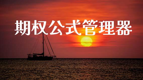 期权公式管理器_https://wap.sdyuehang.cn_新股申购_第1张