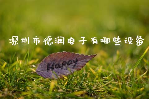 深圳市德润电子有哪些设备_https://wap.sdyuehang.cn_新股申购_第1张