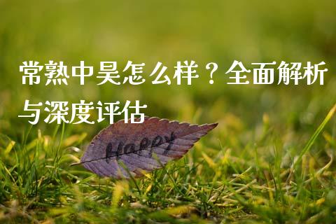 常熟中昊怎么样？全面解析与深度评估_https://wap.sdyuehang.cn_产经新闻_第1张