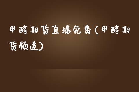 甲醇期货直播免费(甲醇期货频道)_https://wap.sdyuehang.cn_债券资讯_第1张
