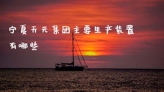 宁夏天元集团主要生产装置有哪些_https://wap.sdyuehang.cn_产经新闻_第1张