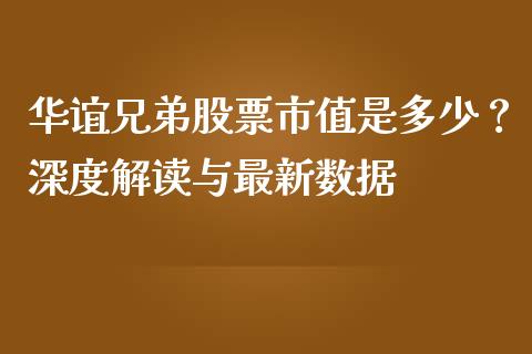 华谊兄弟股票市值是多少？深度解读与最新数据_https://wap.sdyuehang.cn_新股申购_第1张
