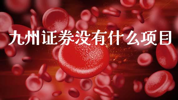 九州证券没有什么项目_https://wap.sdyuehang.cn_美股行情_第1张