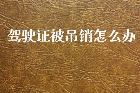 驾驶证被吊销怎么办_https://wap.sdyuehang.cn_债券资讯_第1张