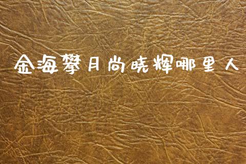 金海攀月尚晓辉哪里人_https://wap.sdyuehang.cn_新股申购_第1张