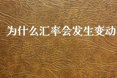 为什么汇率会发生变动_https://wap.sdyuehang.cn_产经新闻_第1张