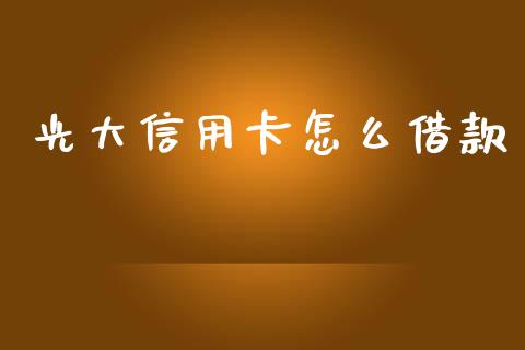 光大信用卡怎么借款_https://wap.sdyuehang.cn_新股申购_第1张