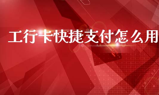 工行卡快捷支付怎么用_https://wap.sdyuehang.cn_新股申购_第1张