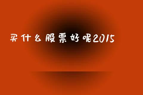 买什么股票好呢2015_https://wap.sdyuehang.cn_美股行情_第1张