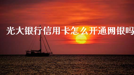 光大银行信用卡怎么开通网银吗_https://wap.sdyuehang.cn_产经新闻_第1张