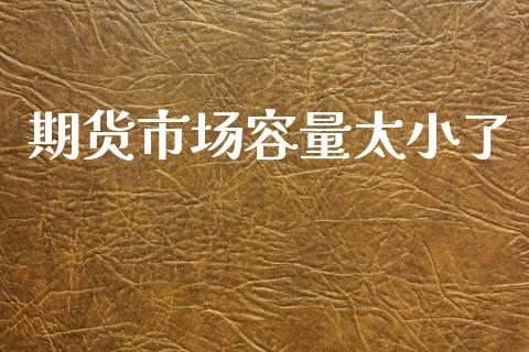 期货市场容量太小了_https://wap.sdyuehang.cn_债券资讯_第1张