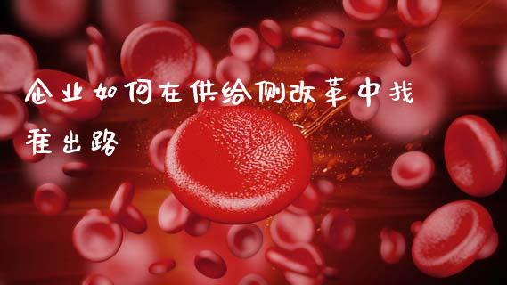 企业如何在供给侧改革中找准出路_https://wap.sdyuehang.cn_美股行情_第1张