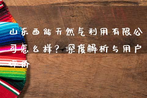 山东西能天然气利用有限公司怎么样？深度解析与用户评价_https://wap.sdyuehang.cn_产经新闻_第1张