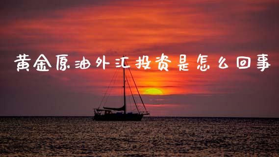 黄金原油外汇投资是怎么回事_https://wap.sdyuehang.cn_美股行情_第1张