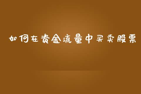 如何在资金流量中买卖股票_https://wap.sdyuehang.cn_新股申购_第1张