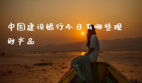 中国建设银行今日有哪些理财产品_https://wap.sdyuehang.cn_产经新闻_第1张