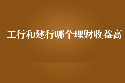 工行和建行哪个理财收益高_https://wap.sdyuehang.cn_新股申购_第1张