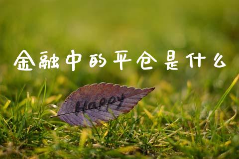 金融中的平仓是什么_https://wap.sdyuehang.cn_产经新闻_第1张