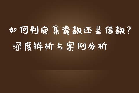 如何判定集资款还是借款？ 深度解析与案例分析_https://wap.sdyuehang.cn_美股行情_第1张