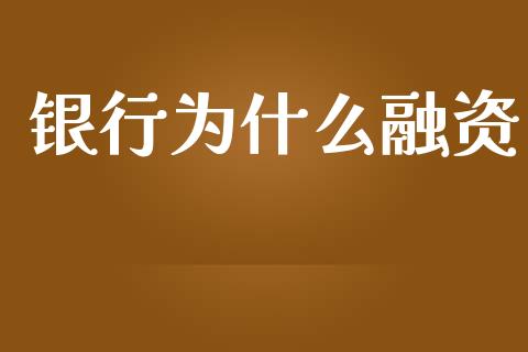 银行为什么融资_https://wap.sdyuehang.cn_新股申购_第1张