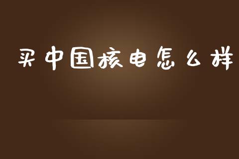 买中国核电怎么样_https://wap.sdyuehang.cn_产经新闻_第1张