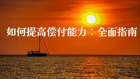 如何提高偿付能力：全面指南_https://wap.sdyuehang.cn_新股申购_第1张