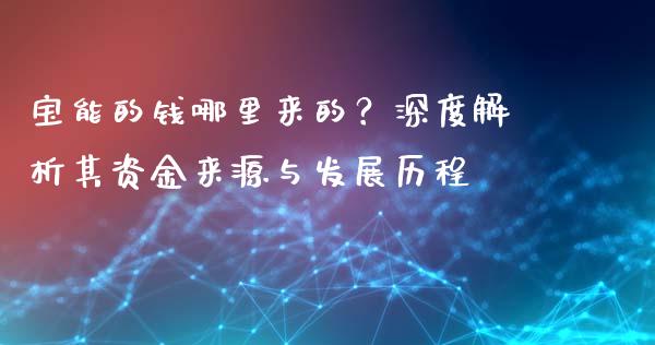 宝能的钱哪里来的？深度解析其资金来源与发展历程_https://wap.sdyuehang.cn_产经新闻_第1张