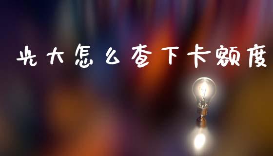 光大怎么查下卡额度_https://wap.sdyuehang.cn_新股申购_第1张