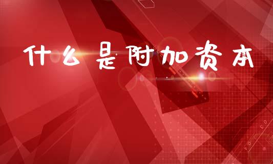 什么是附加资本_https://wap.sdyuehang.cn_美股行情_第1张